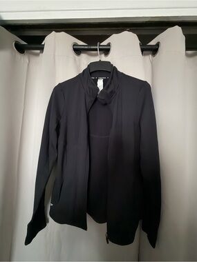 Fabletics Black Full Zip Athletic Jacket Women’s XL Lightweight Zip Pocket